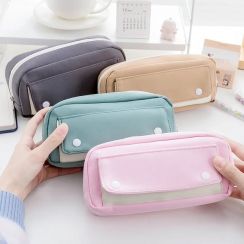 8Pcs Simple Large Capacity Pencil Case 