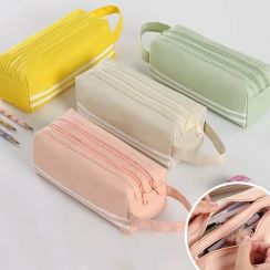 16Pcs Double Oxford Pencil Case In Macaroon Color