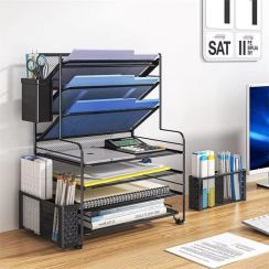 12Pcs 7 Tier Office Mesh Organizer